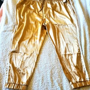 Rue 21 Gold Silk Joggers